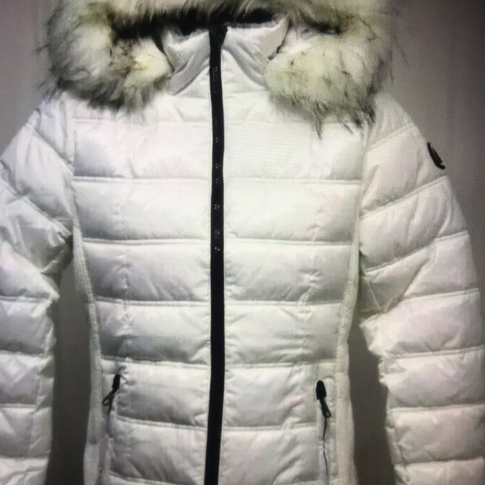 Nautica puffer jacket with fur hood